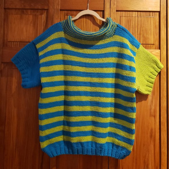 Handmade Sweaters - Handmade/hand-knitted multi color unique cotton sweater sz XL - NEW